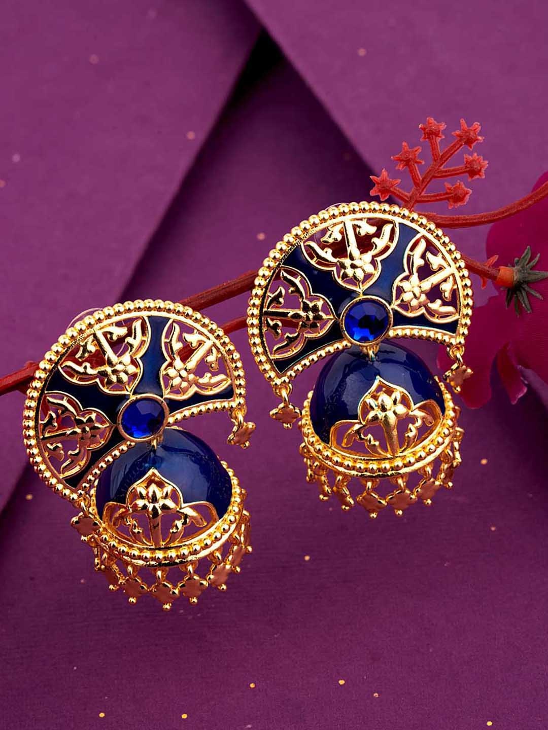 

Voylla Gold-Toned Contemporary Studs Earrings