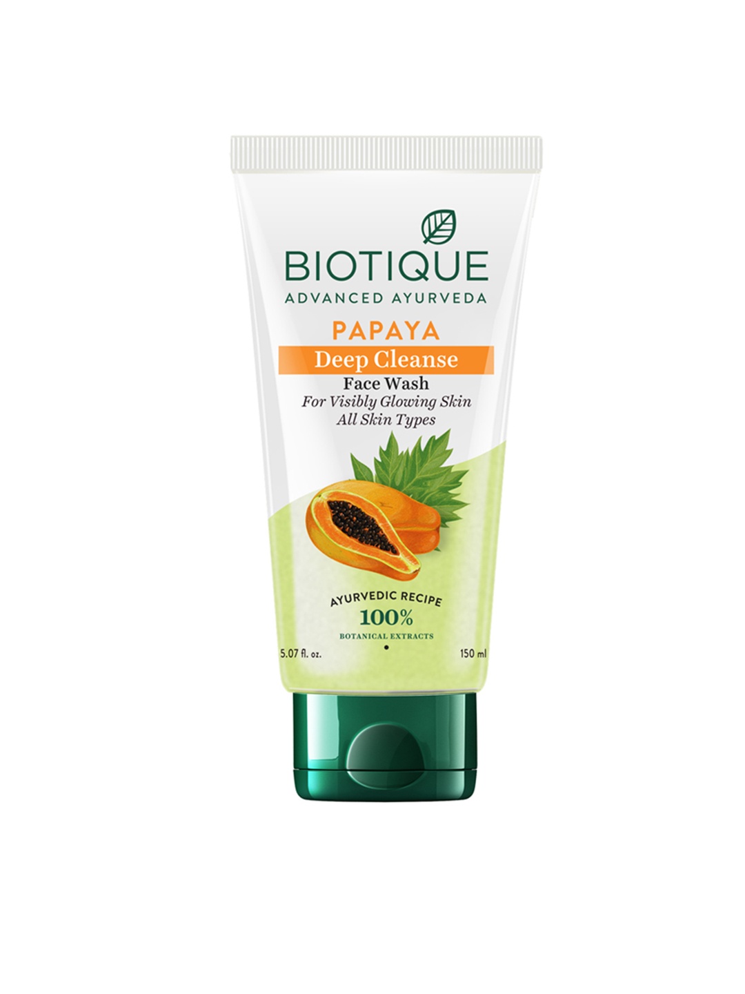 

Biotique Papaya Deep Cleanse Visibily Glowing Skin Face Wash - 150ml, Green