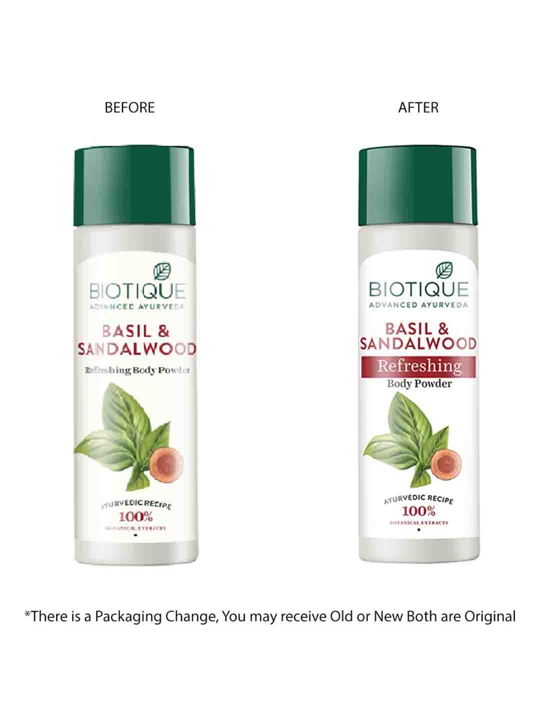 

Biotique Basil & Sandalwood Refreshing Body Powder 150g, White