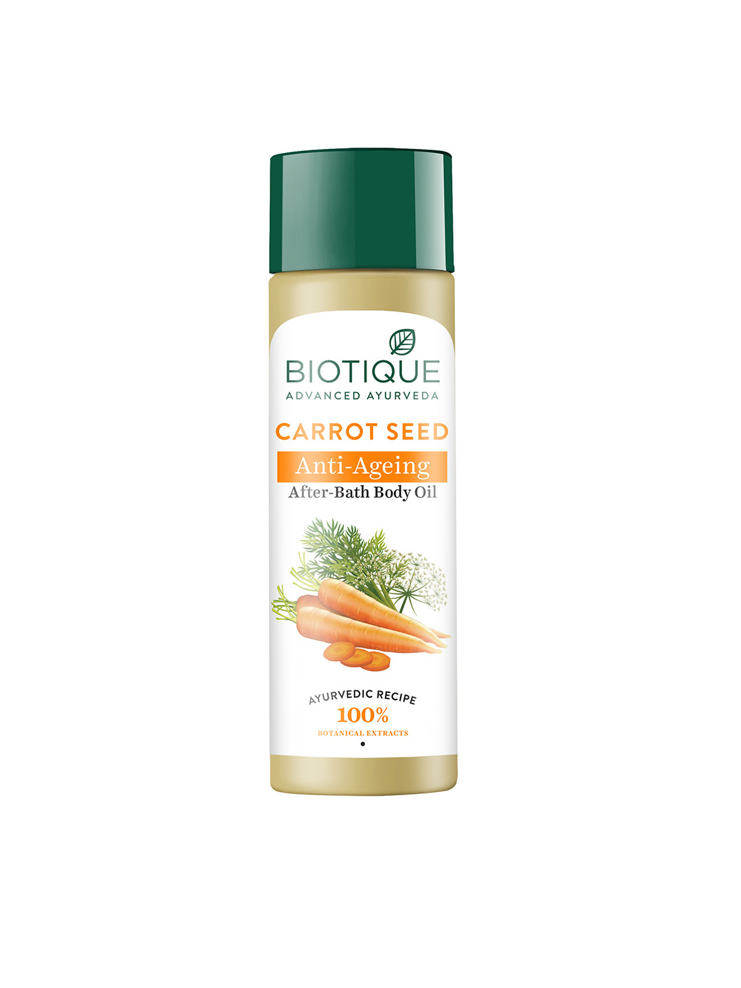 

Biotique Carrot Seed Anti Aging After Bath Sustainable Body Oil 120 ml, White