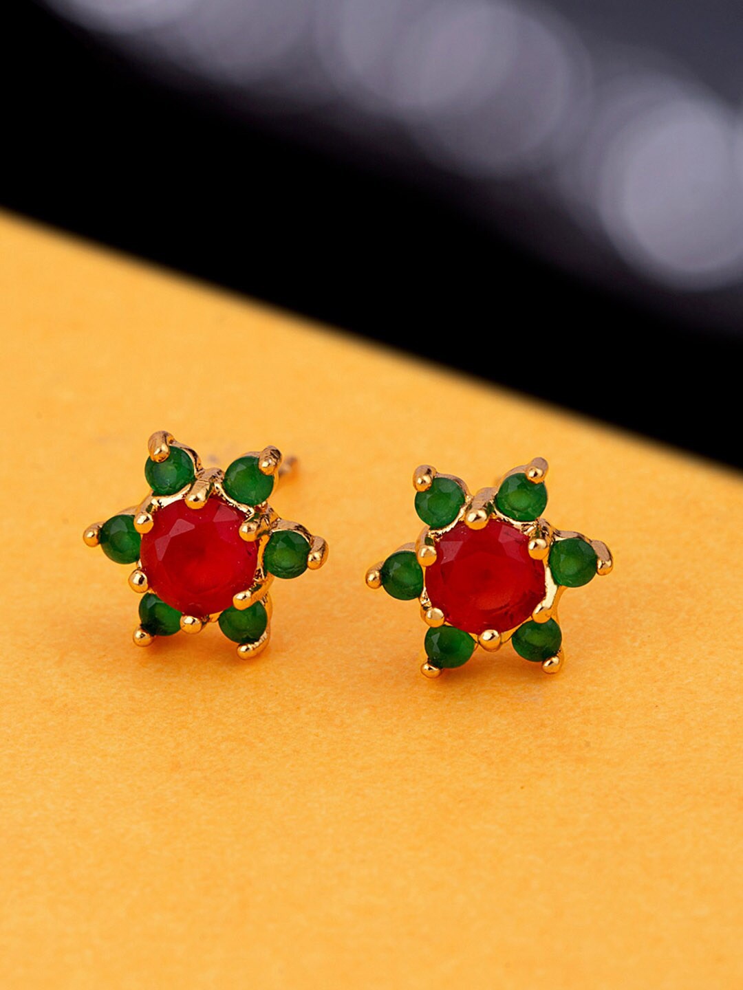 

Voylla Gold-Toned Contemporary Studs Earrings