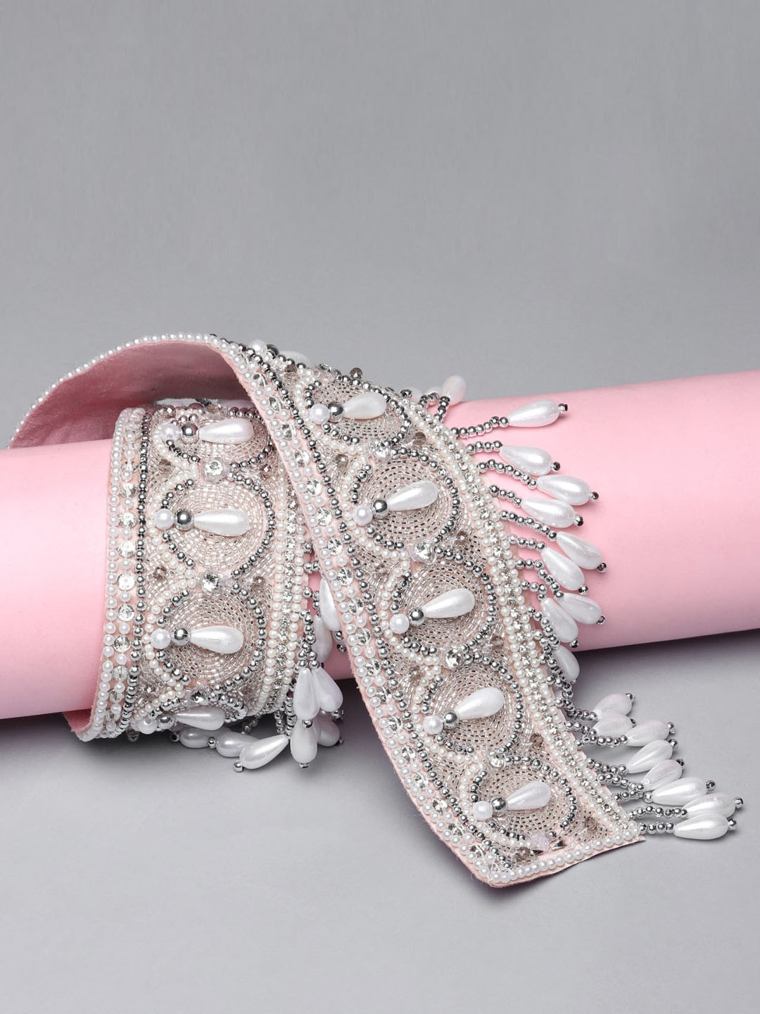 

MODARTA Women Silver-Toned Embellished Formal Belt