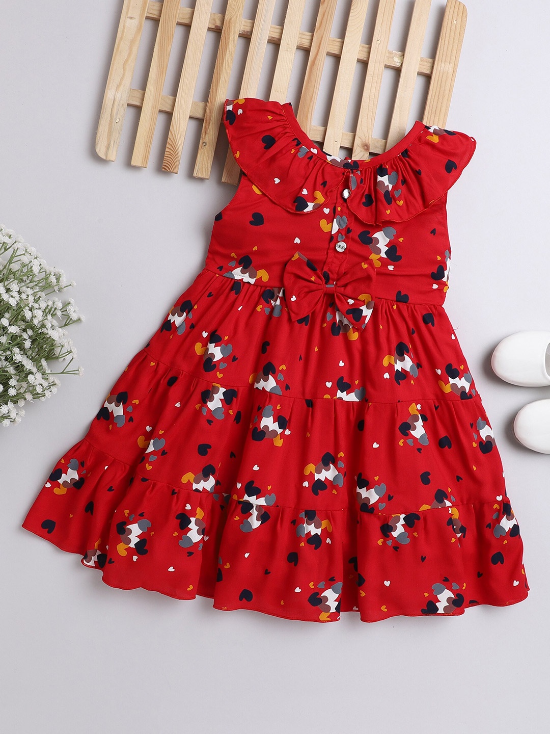 

The Magic Wand Red Floral Dress