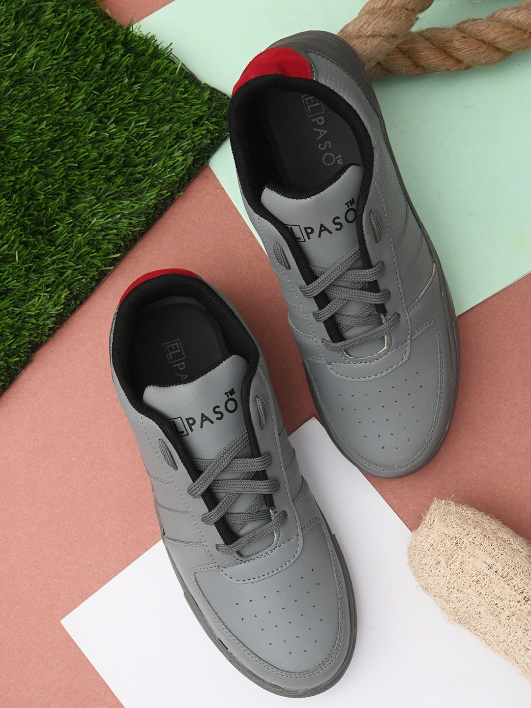 

El Paso Men Grey Perforations Sneakers