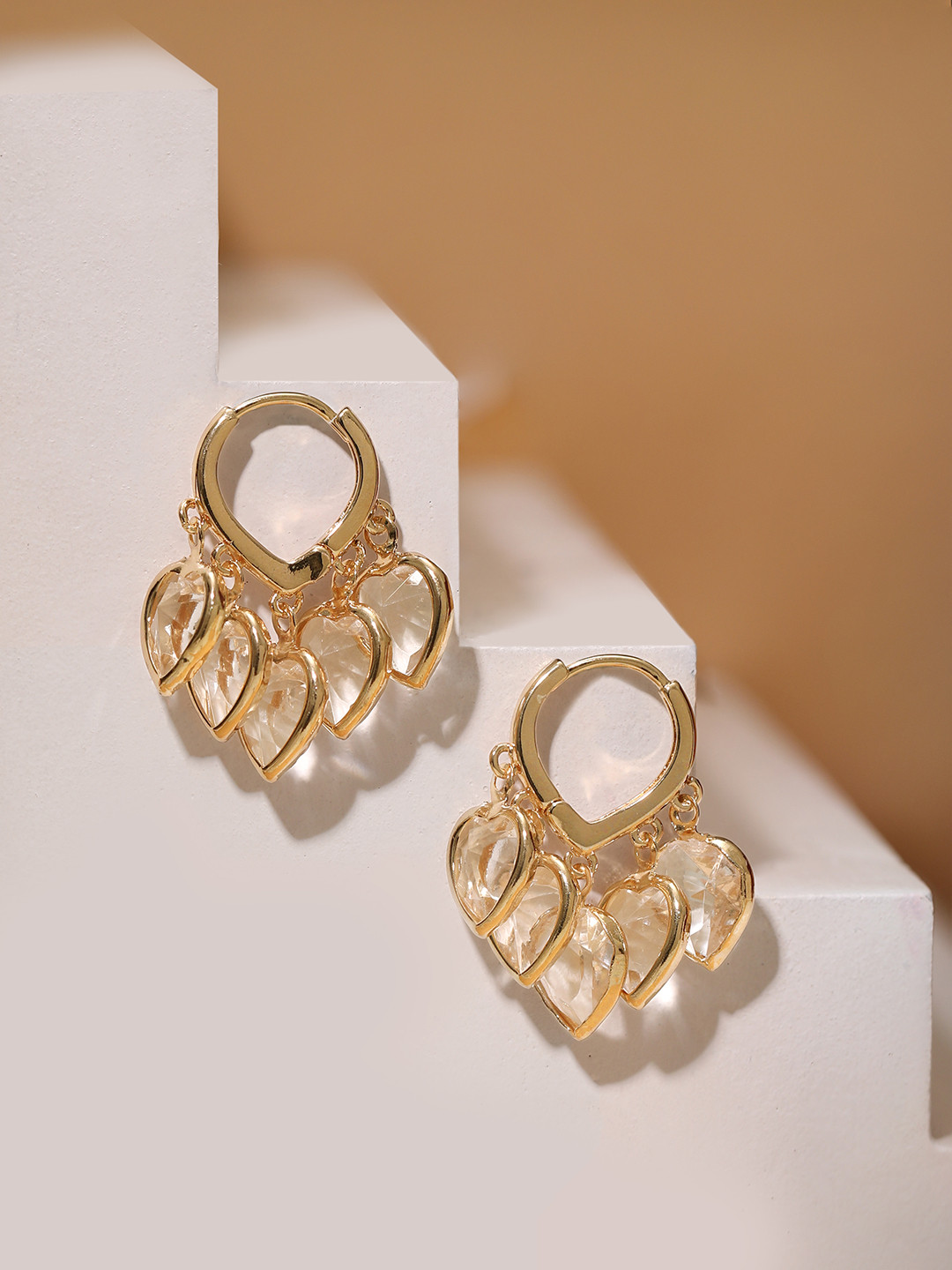 

Rubans Voguish Gold-Toned Classic Drop Earrings