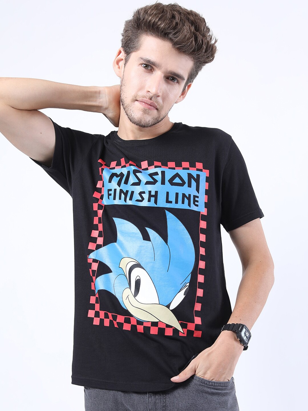 

KETCH Men Black Printed Slim Fit T-shirt