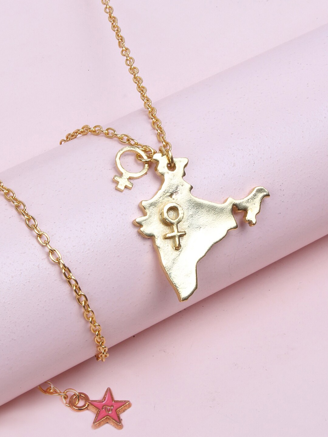 

Ayesha Gold-Plated India Map Necklace
