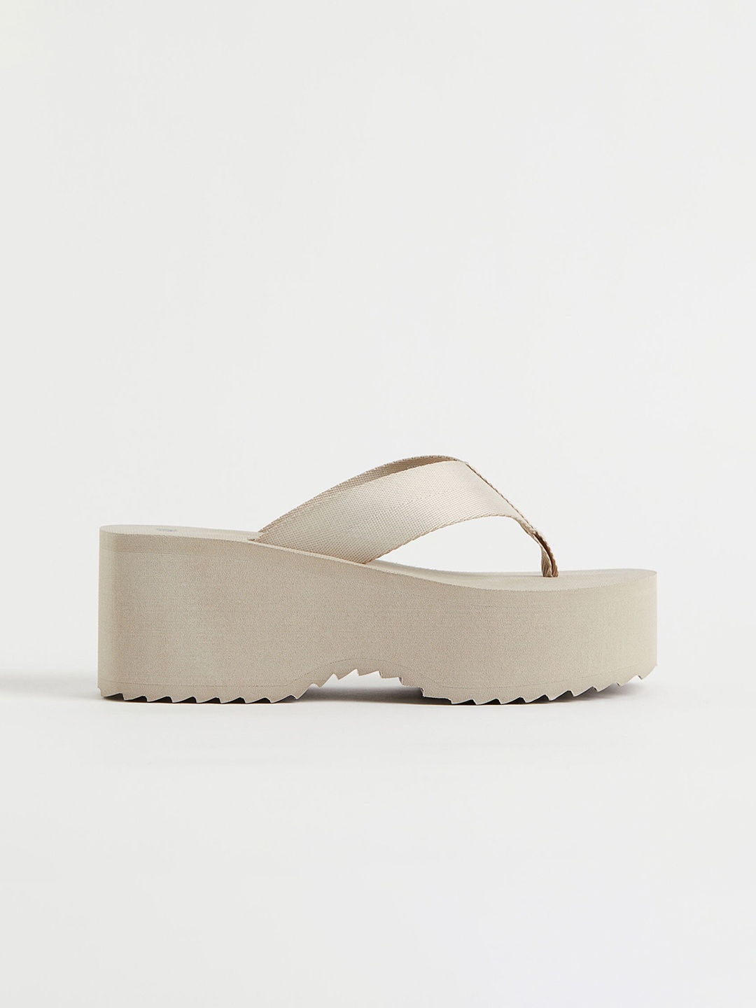 

H&M Beige Platform Flip-Flops