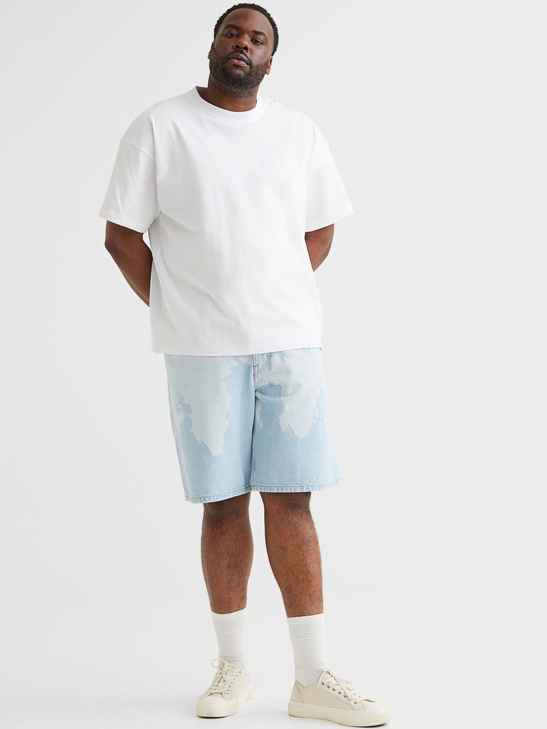 

H&M Men Blue Relaxed Denim Shorts