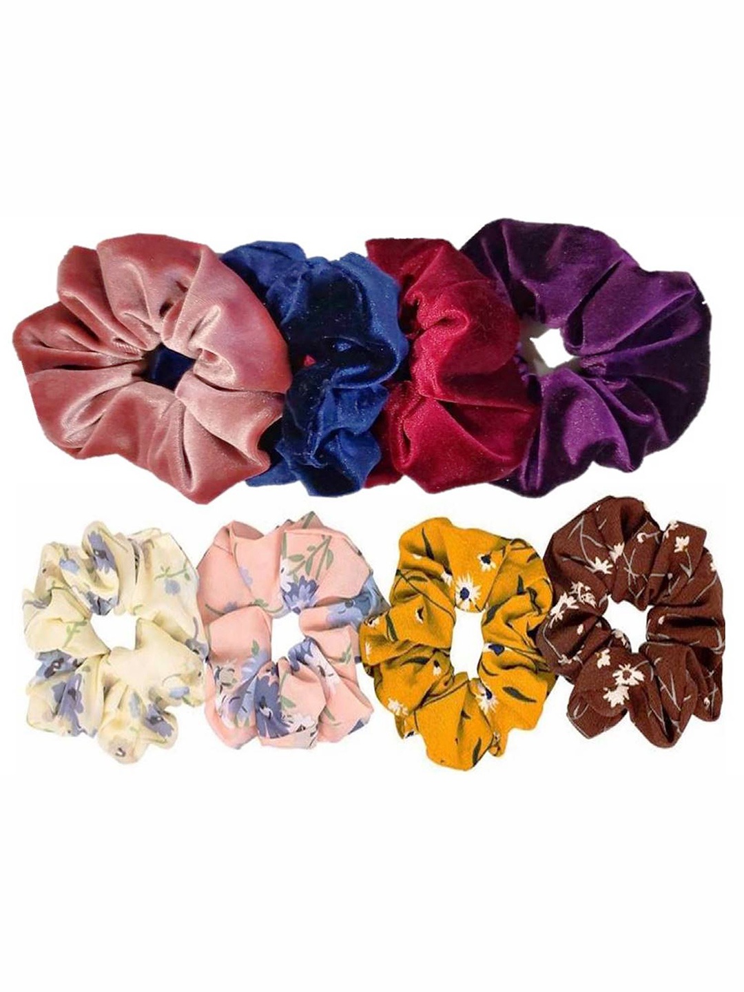 

DIAN Women Set Of 8 Multicoloured Ponytail Holders, Multi