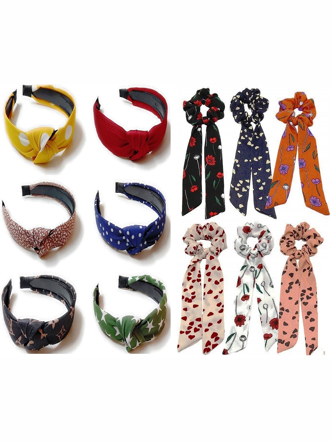 

DIAN Women Pack Of 12 Multicoloured Hair Accessories, Yellow