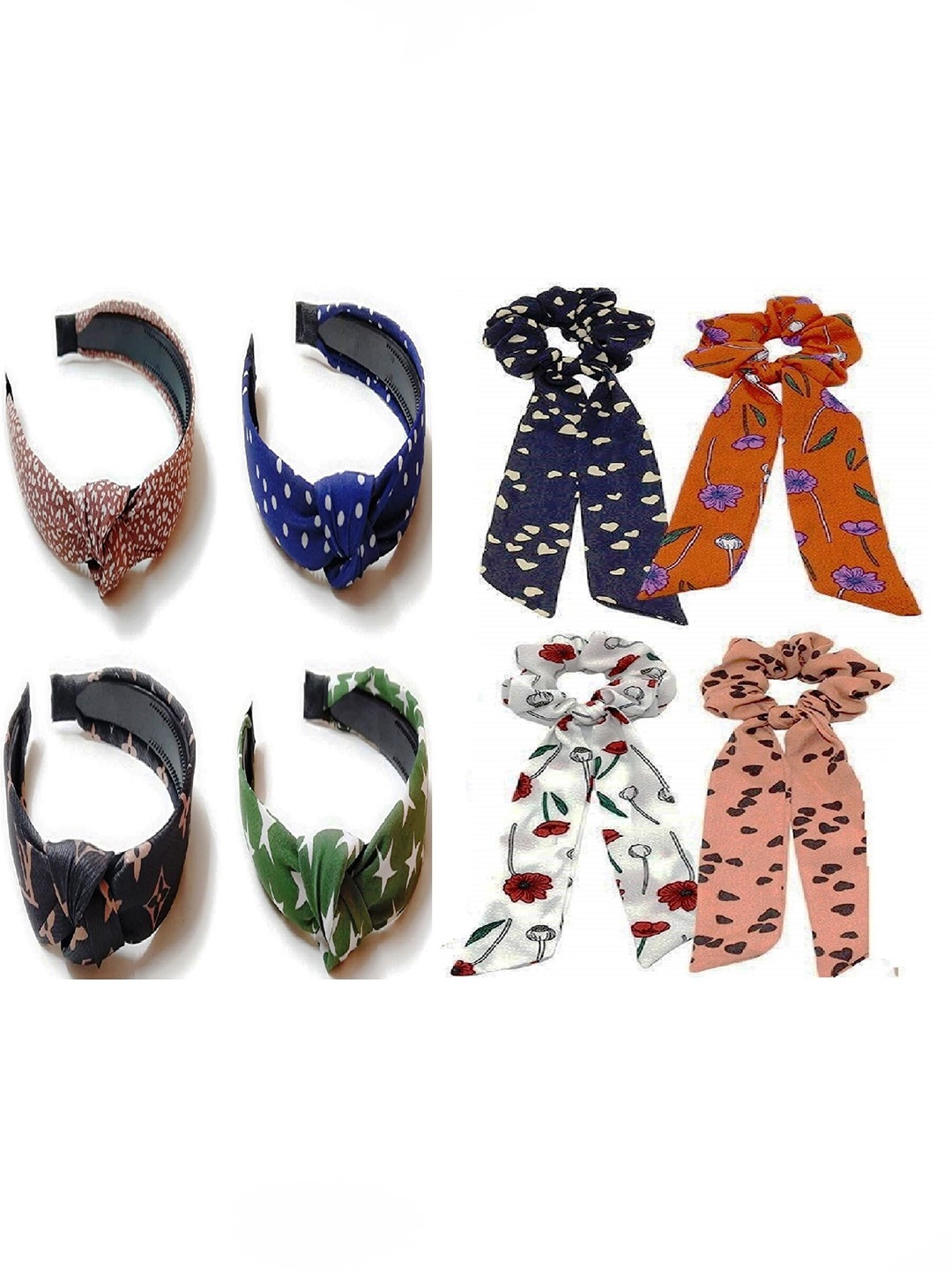 

DIAN Women Pack Of 8 Multicoloured Hair Accessories, Red