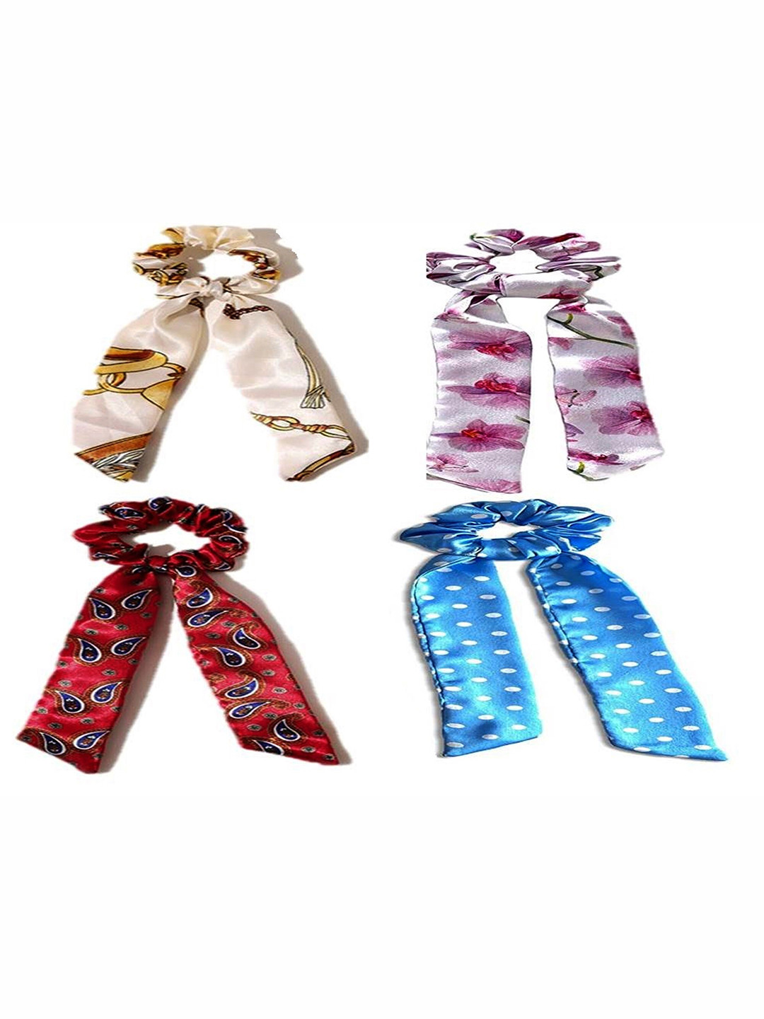 

DIAN Multicolor Pack of 4 Ponytail Holders, Blue