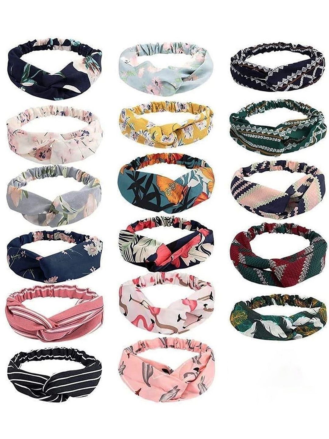

DIAN Women Pack Of 15 Multicoloured Headbands, Blue