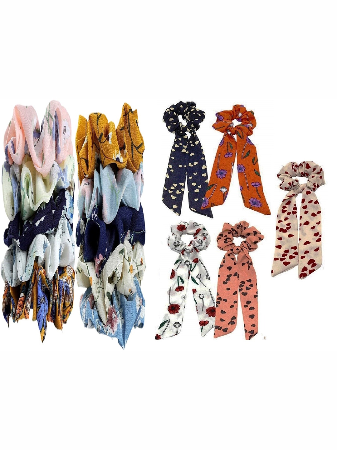 

DIAN Women Pack of 15 Hair Scrunchies & Hair Band, Pink
