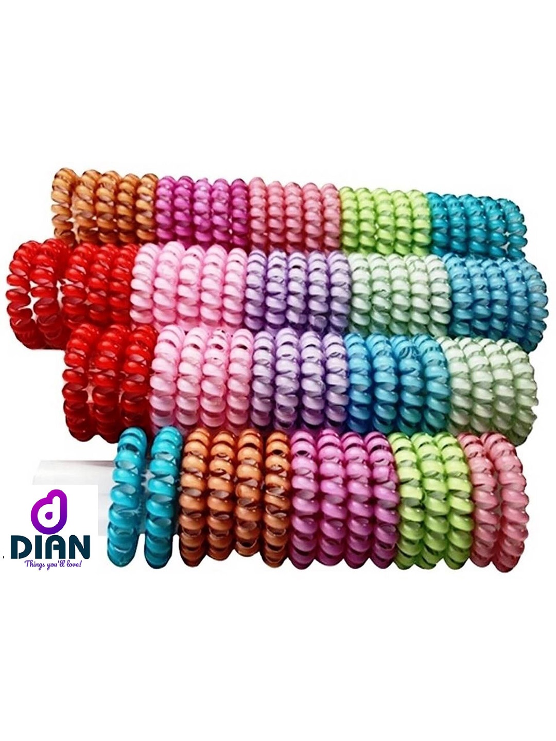 

DIAN Women Pack of 10 Hair Scrunchies, Green