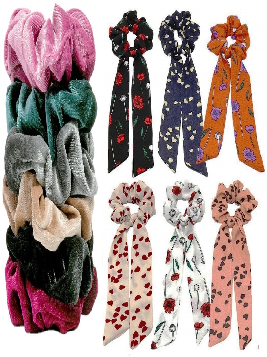 

DIAN Women Multicolor Pack of 12 Ponytail Holders, Multi