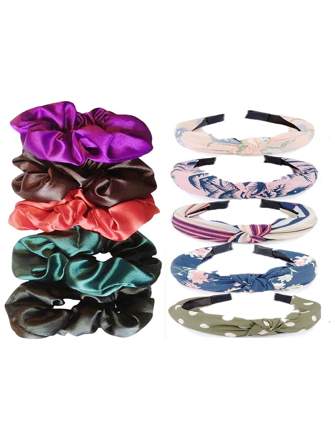 

DIAN Women Pack of 10 Multicoloured Hair Accessories, Pink
