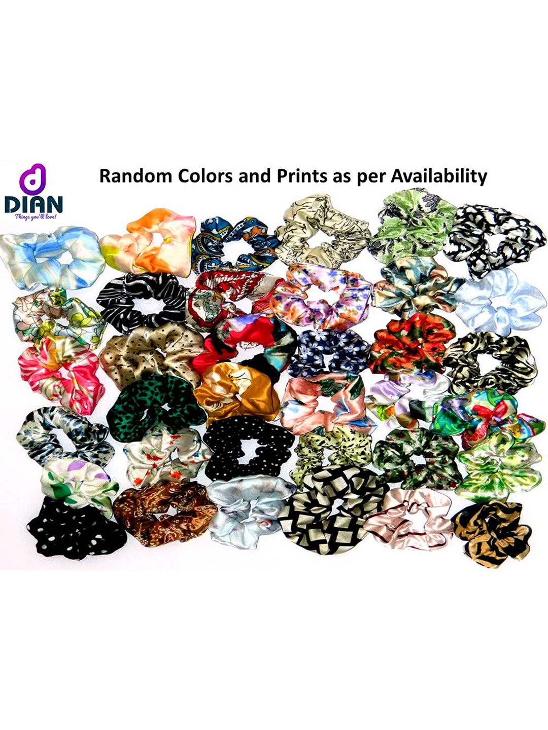 

DIAN Women Pack of 10 Hair Scrunchies, Red