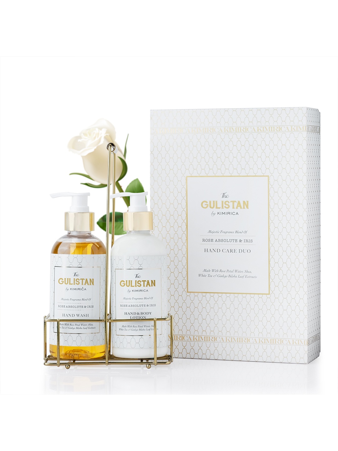 

Kimirica The Gulistan Hand Care Duo Gift Box With Metal Caddy 600gm, Gold