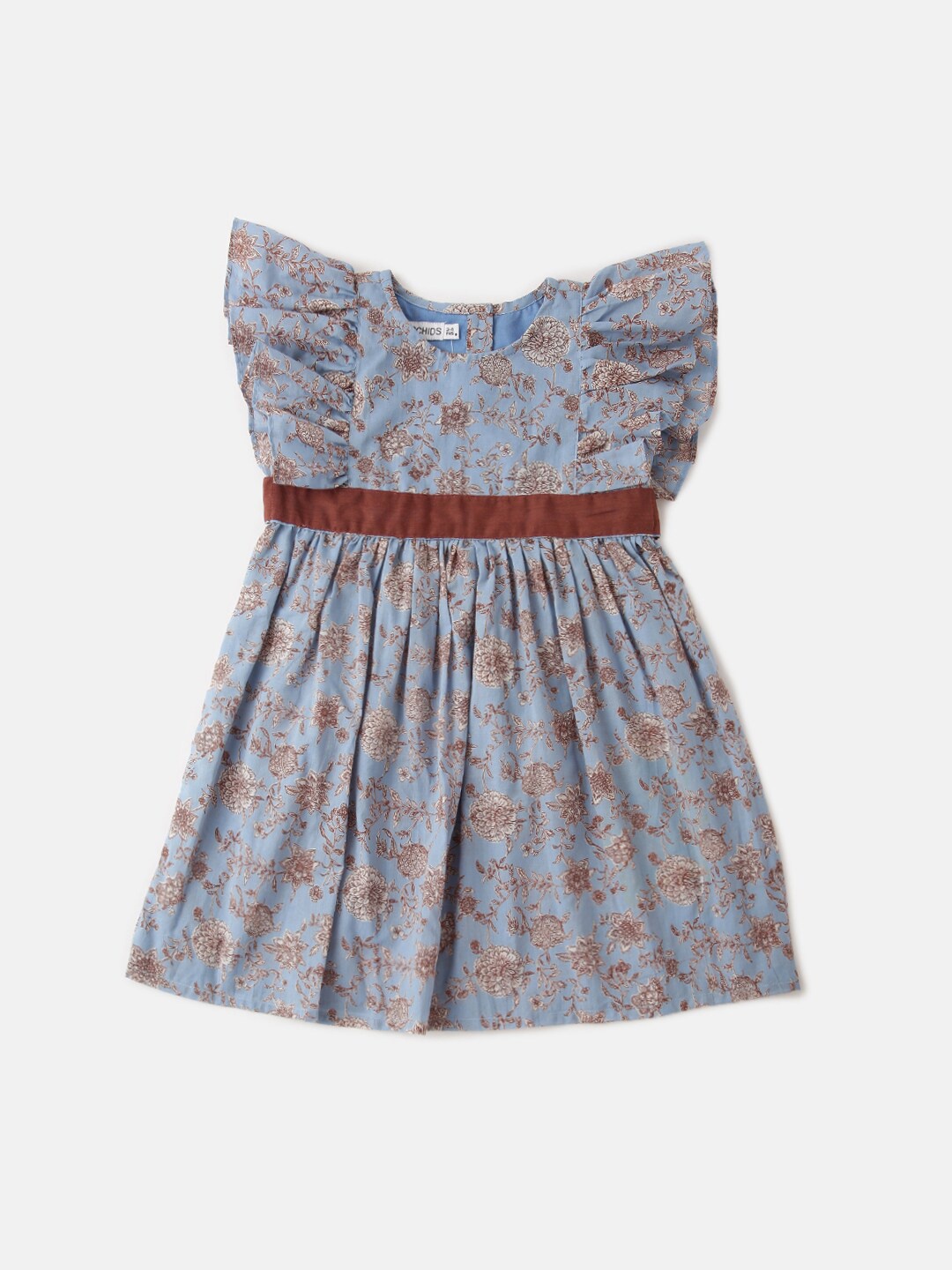 

Lil Orchids Blue Floral Dress