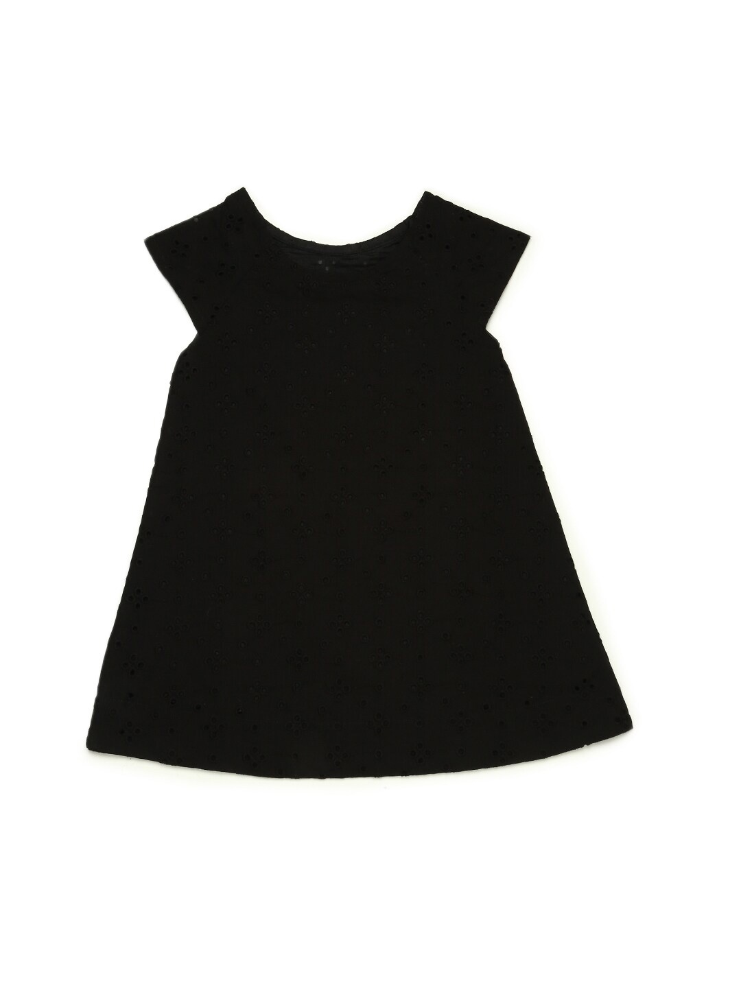 

Lil Orchids Black A-Line Dress