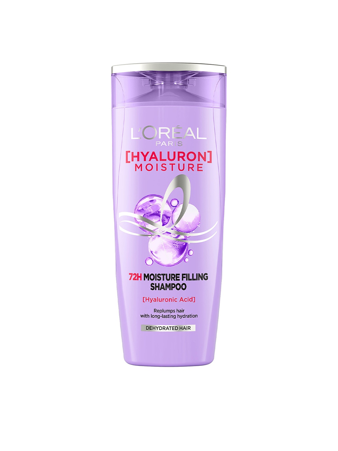 

LOreal Paris Hyaluron Moisture 72H Moisture Filling Shampoo with Hyaluronic Acid - 180 ml, Purple