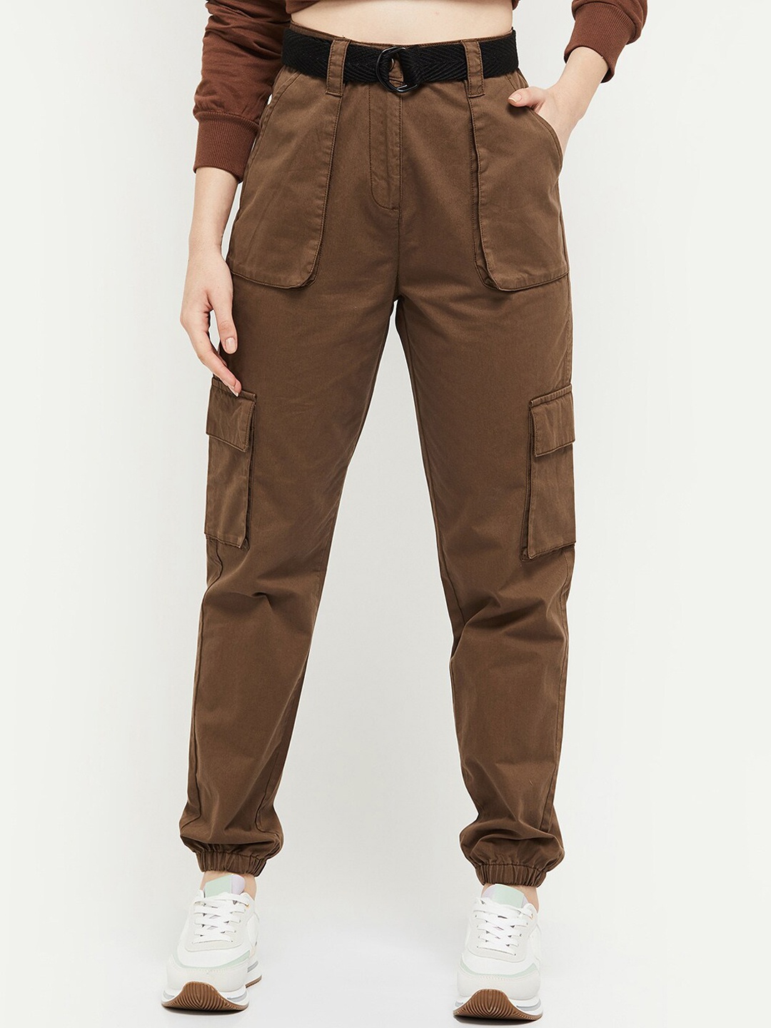

max Women Brown Cargos Trousers