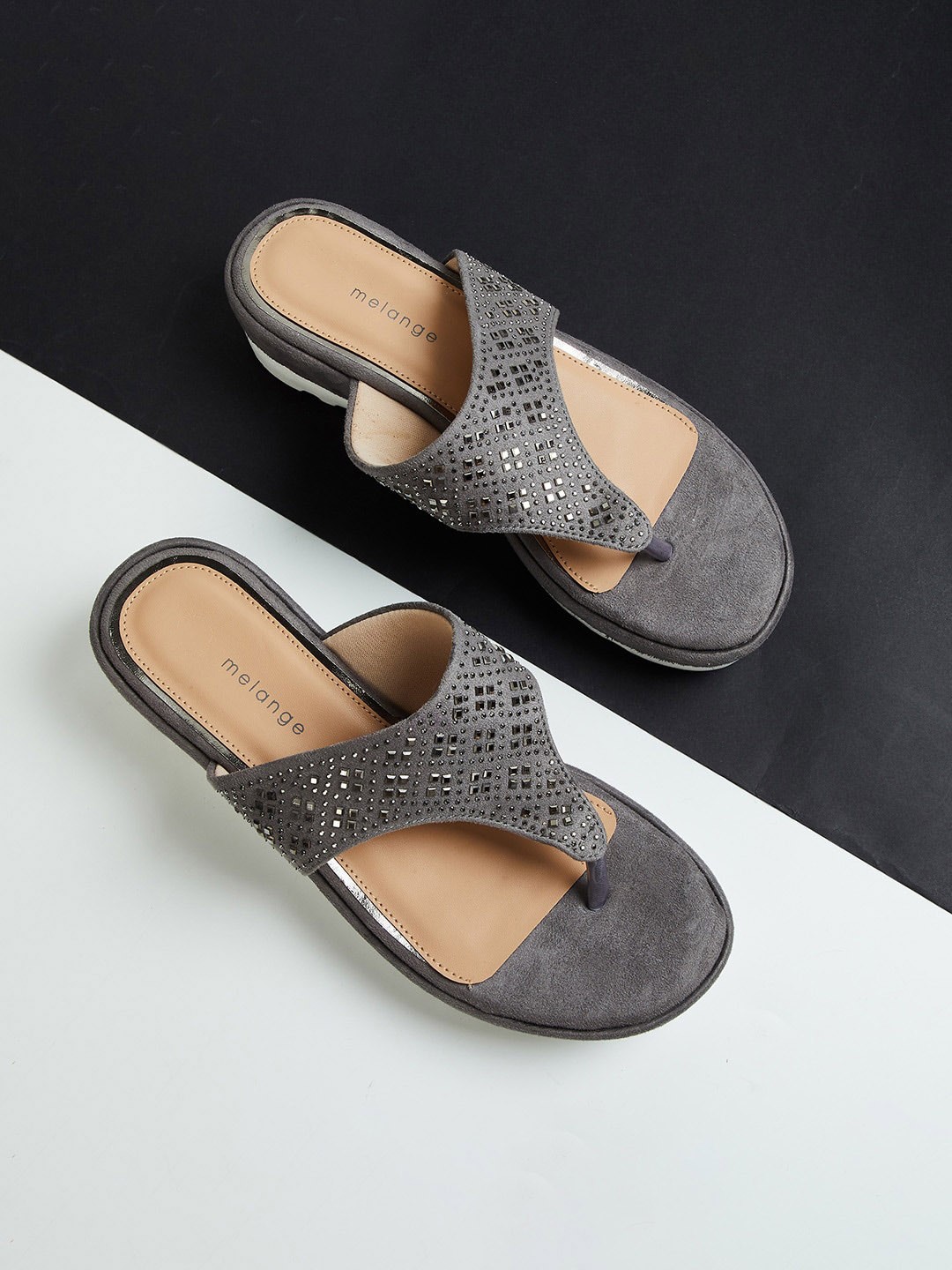 

Melange by Lifestyle Women Grey Textured Flats