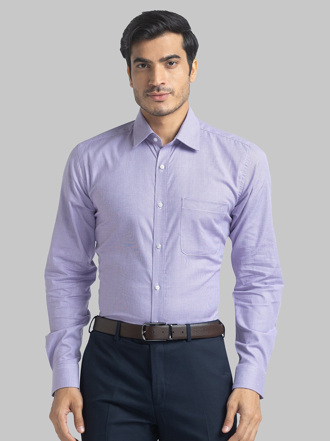 

Raymond Men Violet Slim Fit Formal Shirt