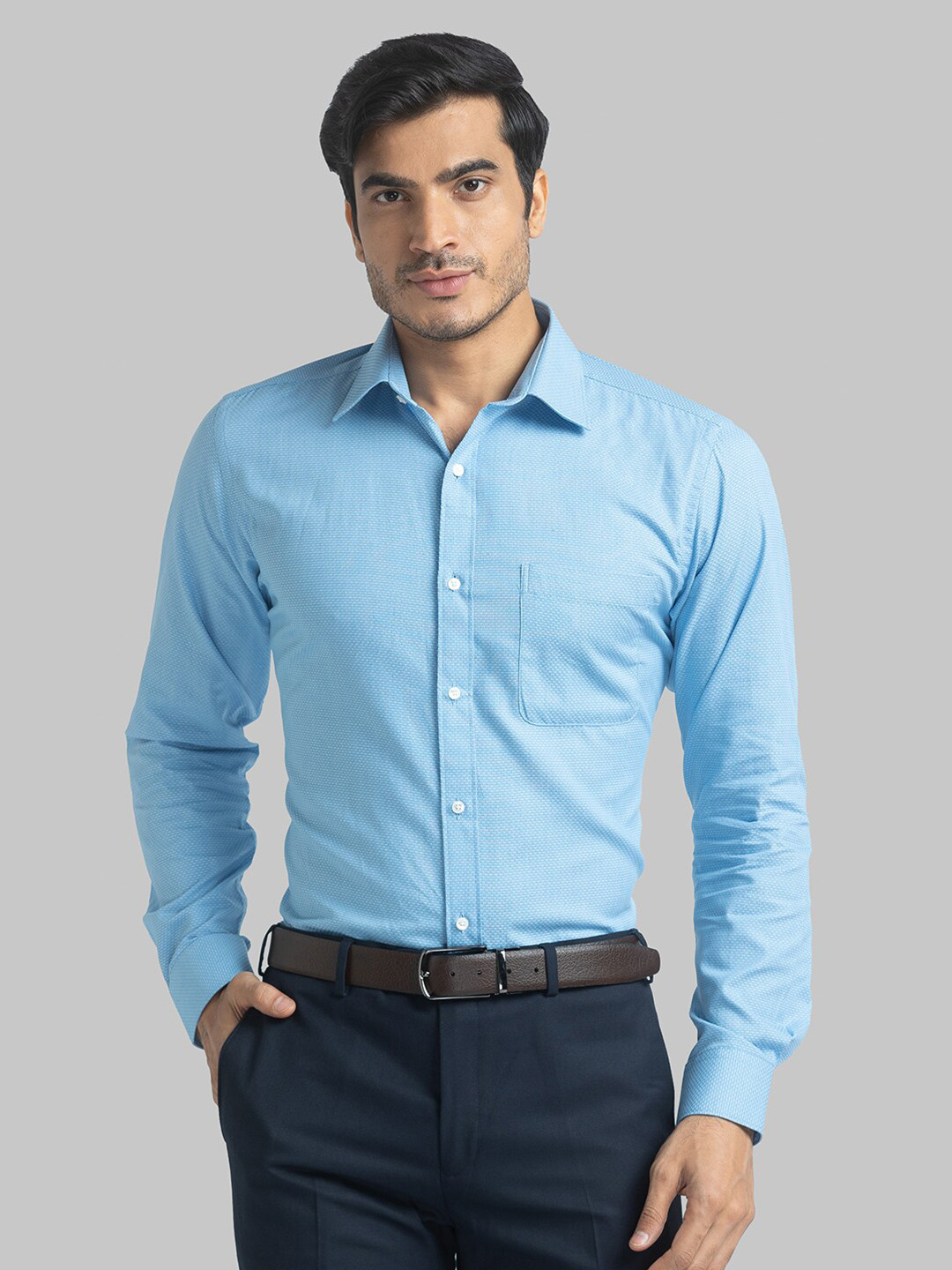 

Raymond Men Blue Slim Fit Formal Shirt