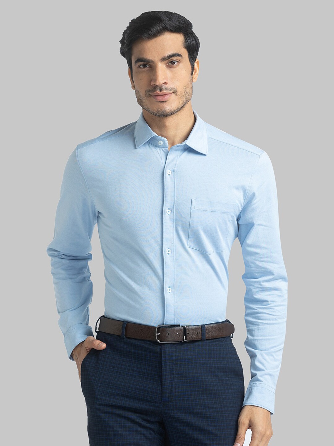 

Raymond Men Blue Slim Fit Cotton Formal Shirt