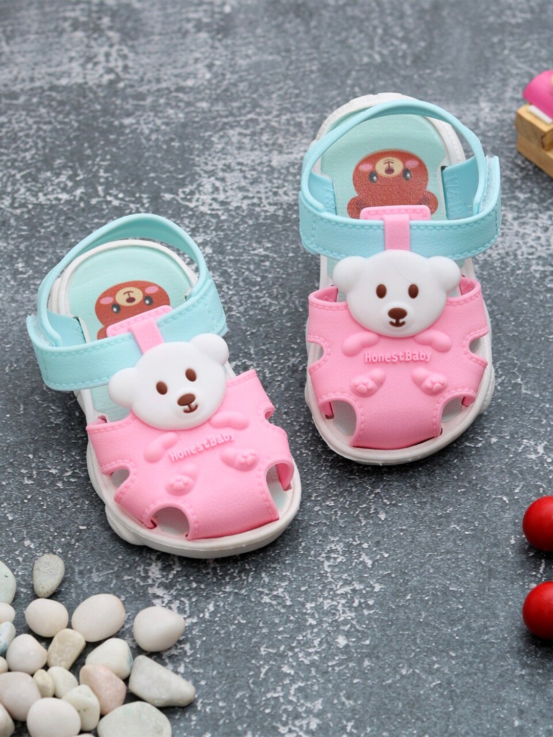 

Yellow Bee Girls Pink & Blue Comfort Sandals