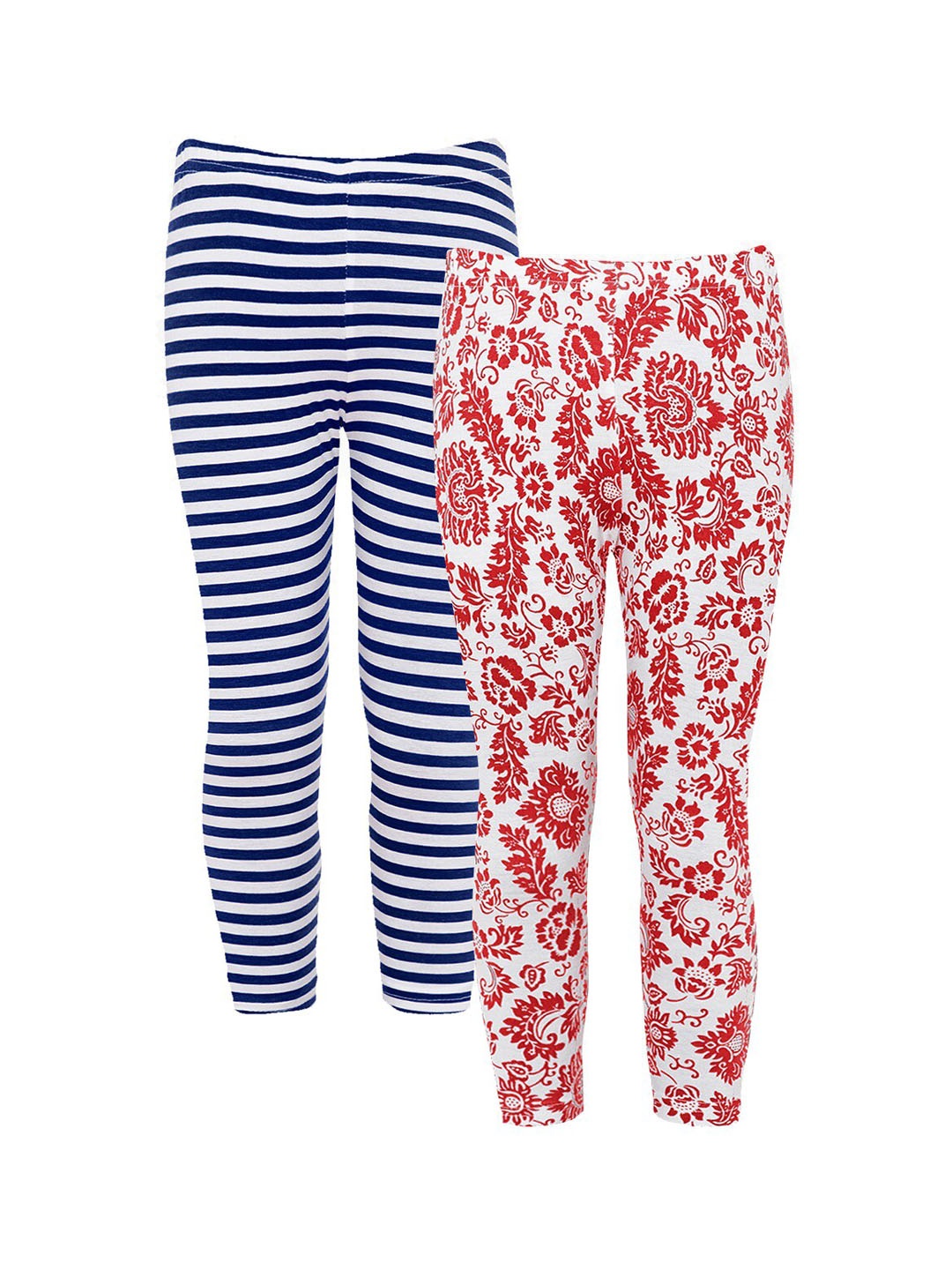 

Naughty Ninos Girls Pack Of 2 Printed Ankle-Length Leggings, Blue