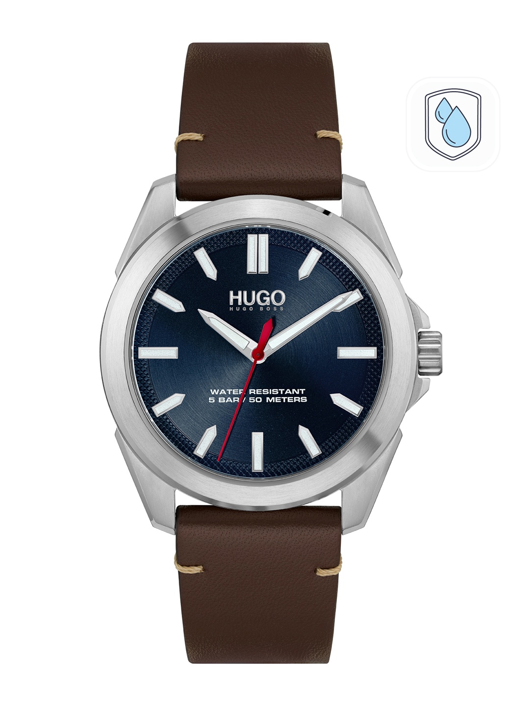 

HUGO Men Blue Adventure Brass Analogue Watch 1530226