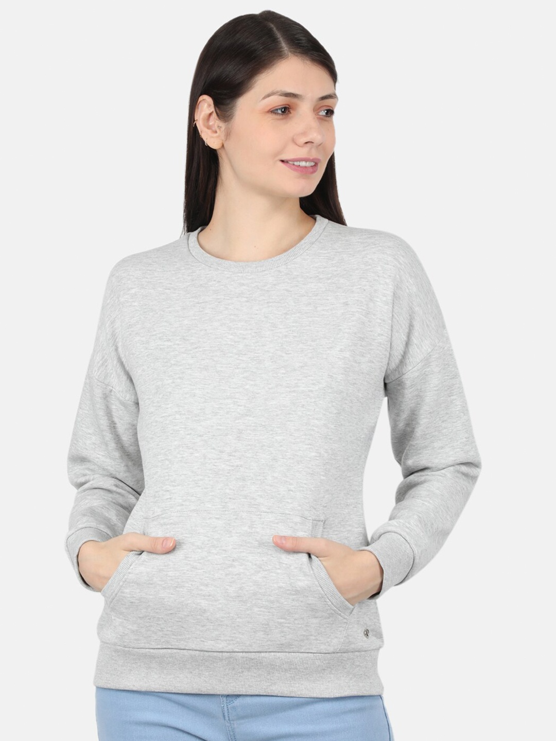 

Monte Carlo Women Grey Melange Sweatshirt