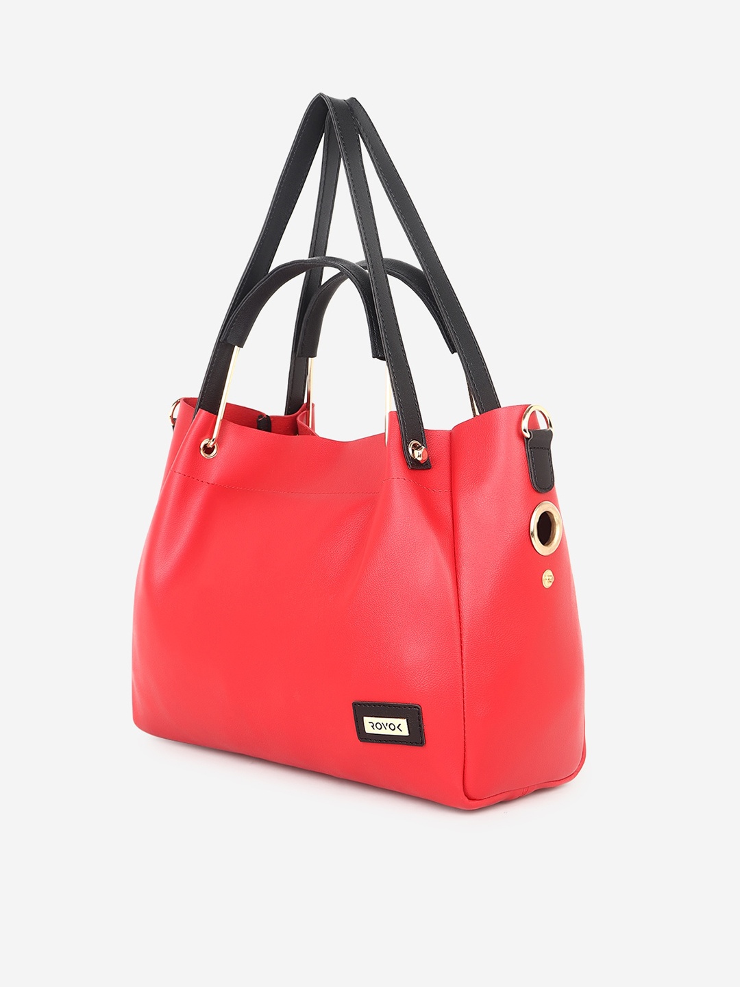 

ROVOK Red PU Shopper Shoulder Bag with Tasselled