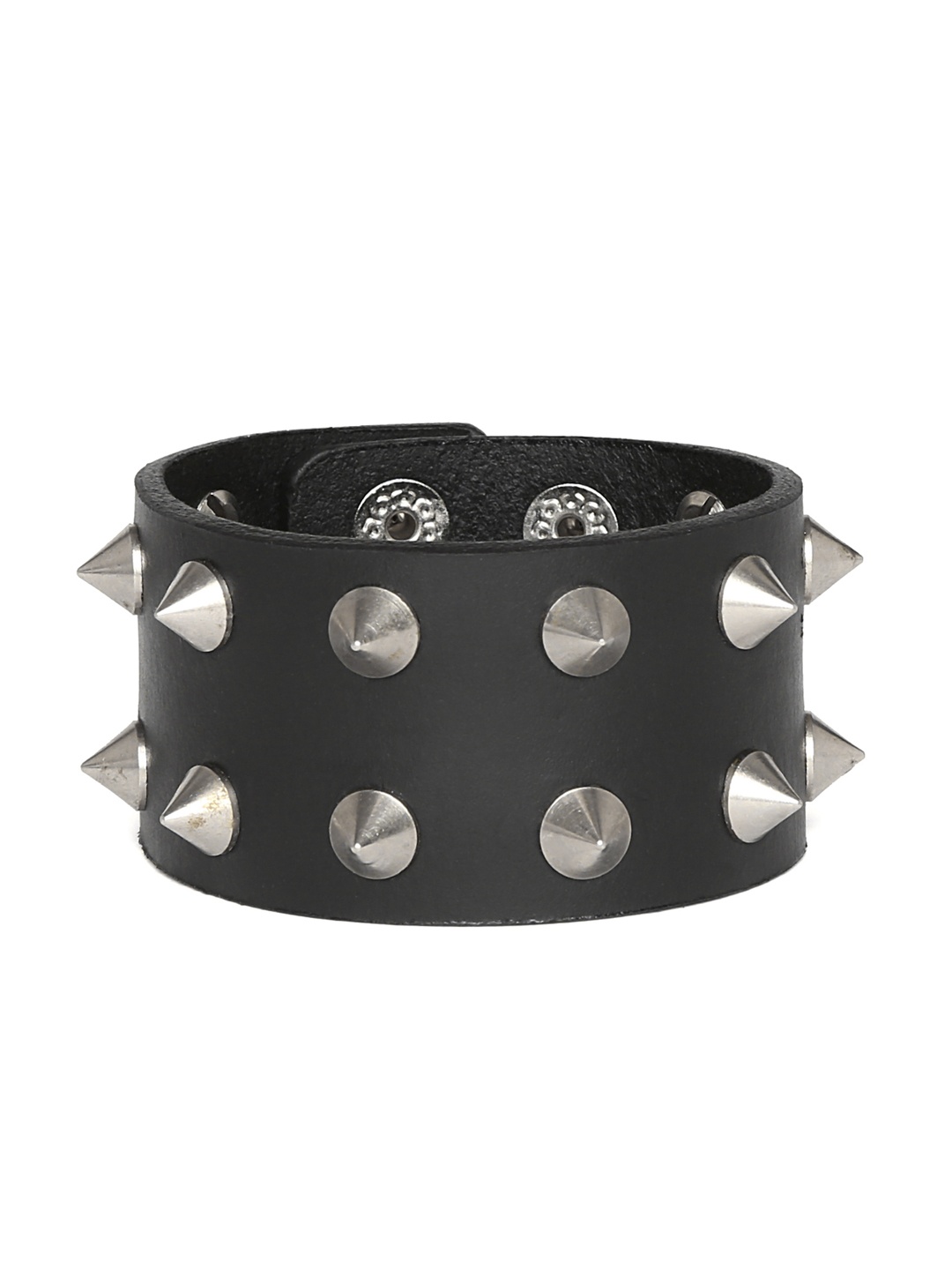 

PUNK Men Black Leather Bracelet