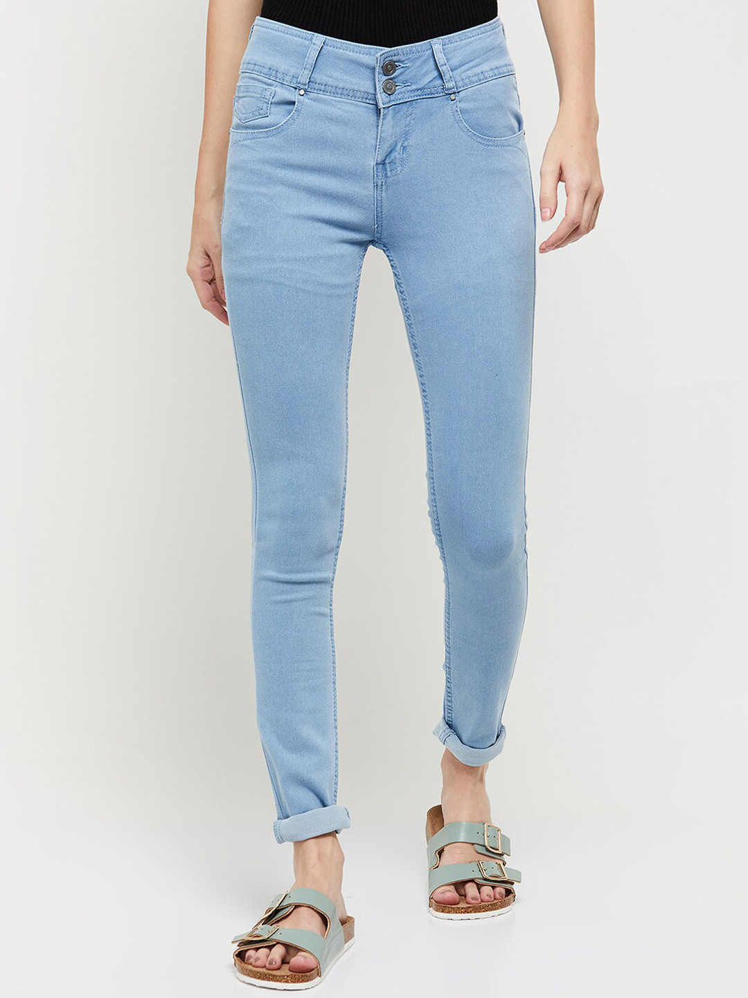 

max Women Blue Mid-Rise Jeans