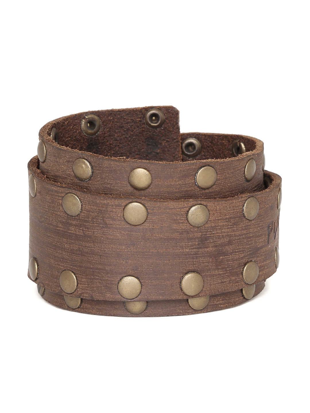 

PUNK Men Brown Leather Bracelet