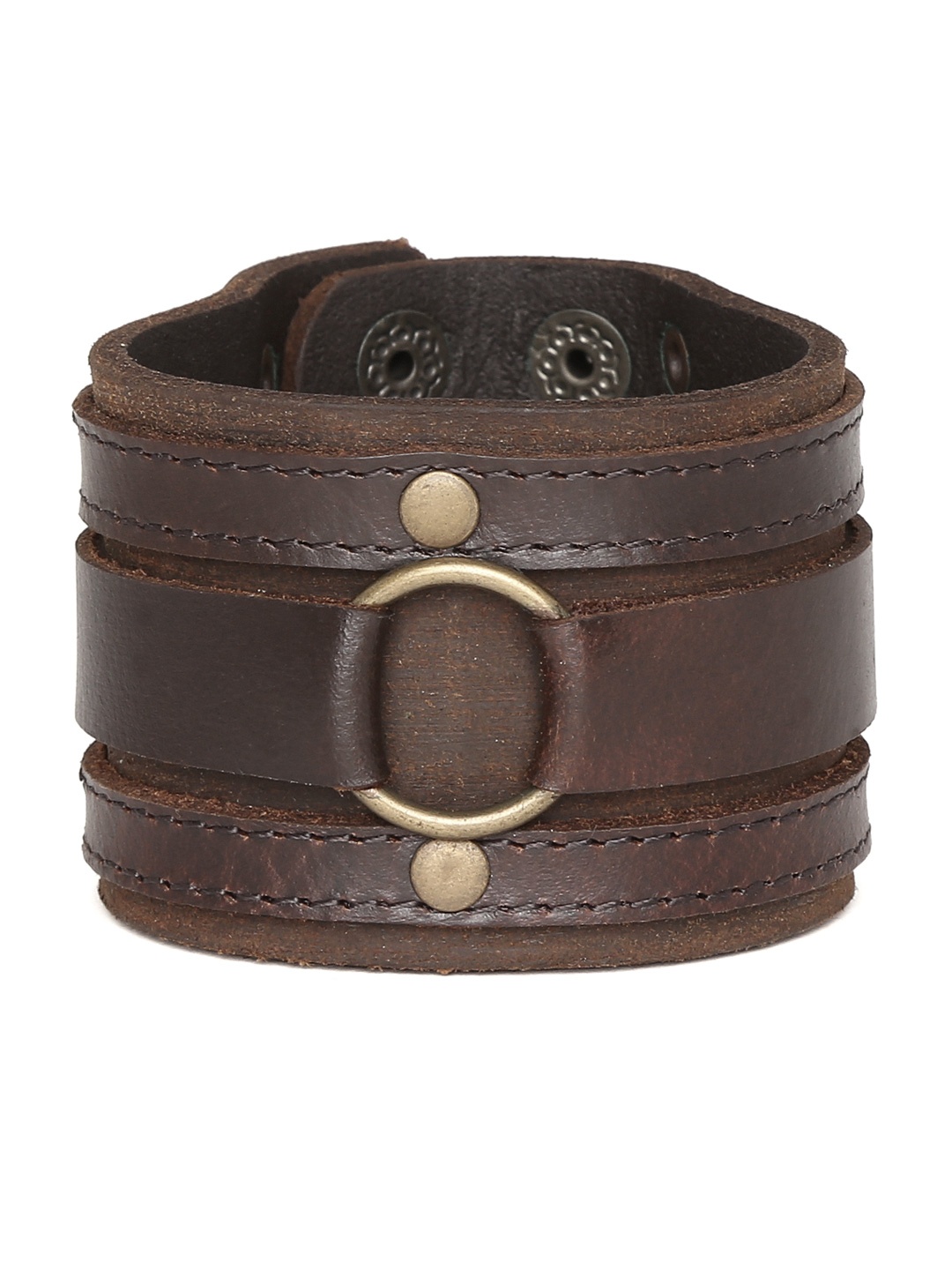 

PUNK Men Brown Leather Bracelet