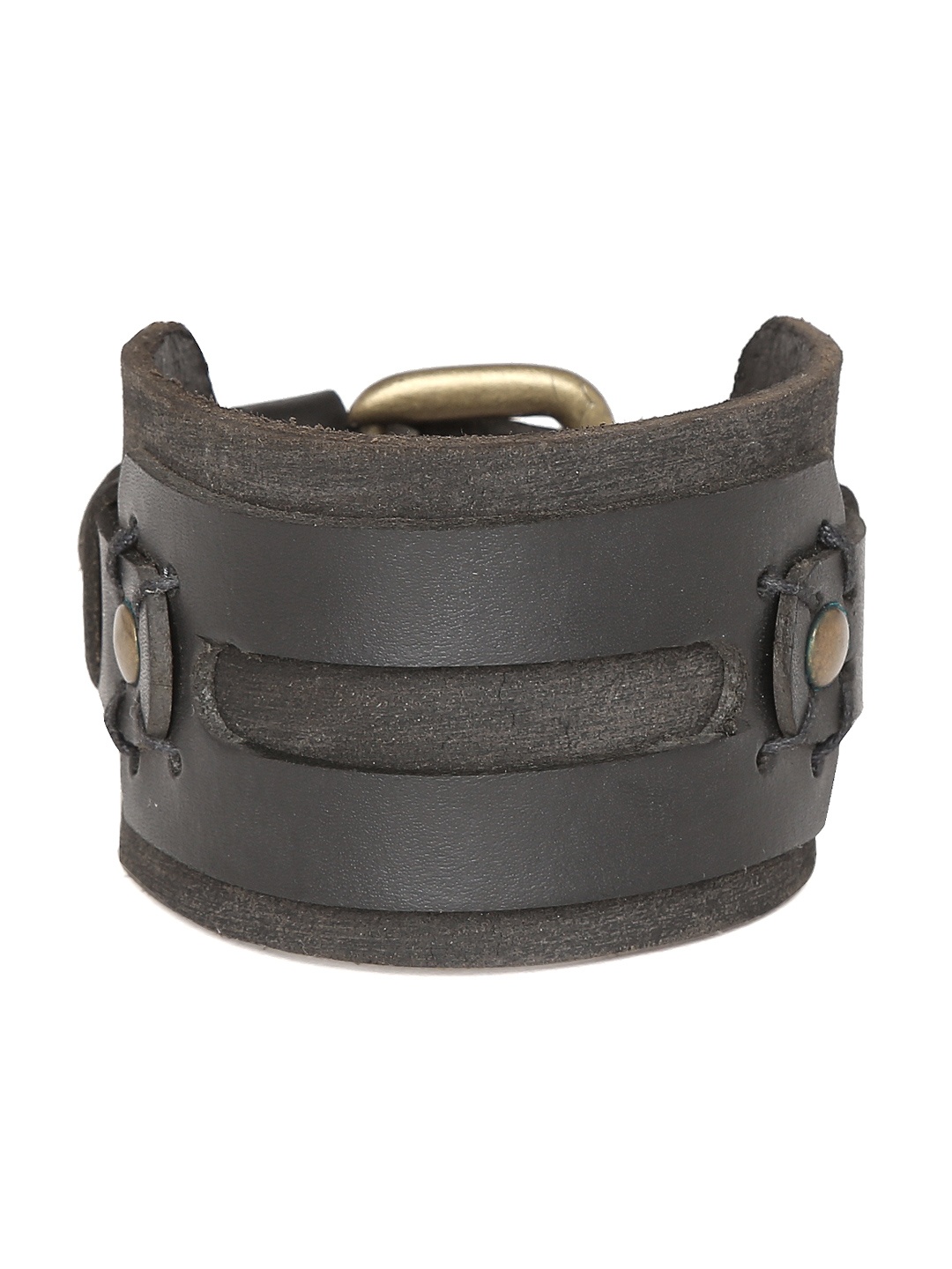 

PUNK Men Black Leather Bracelet