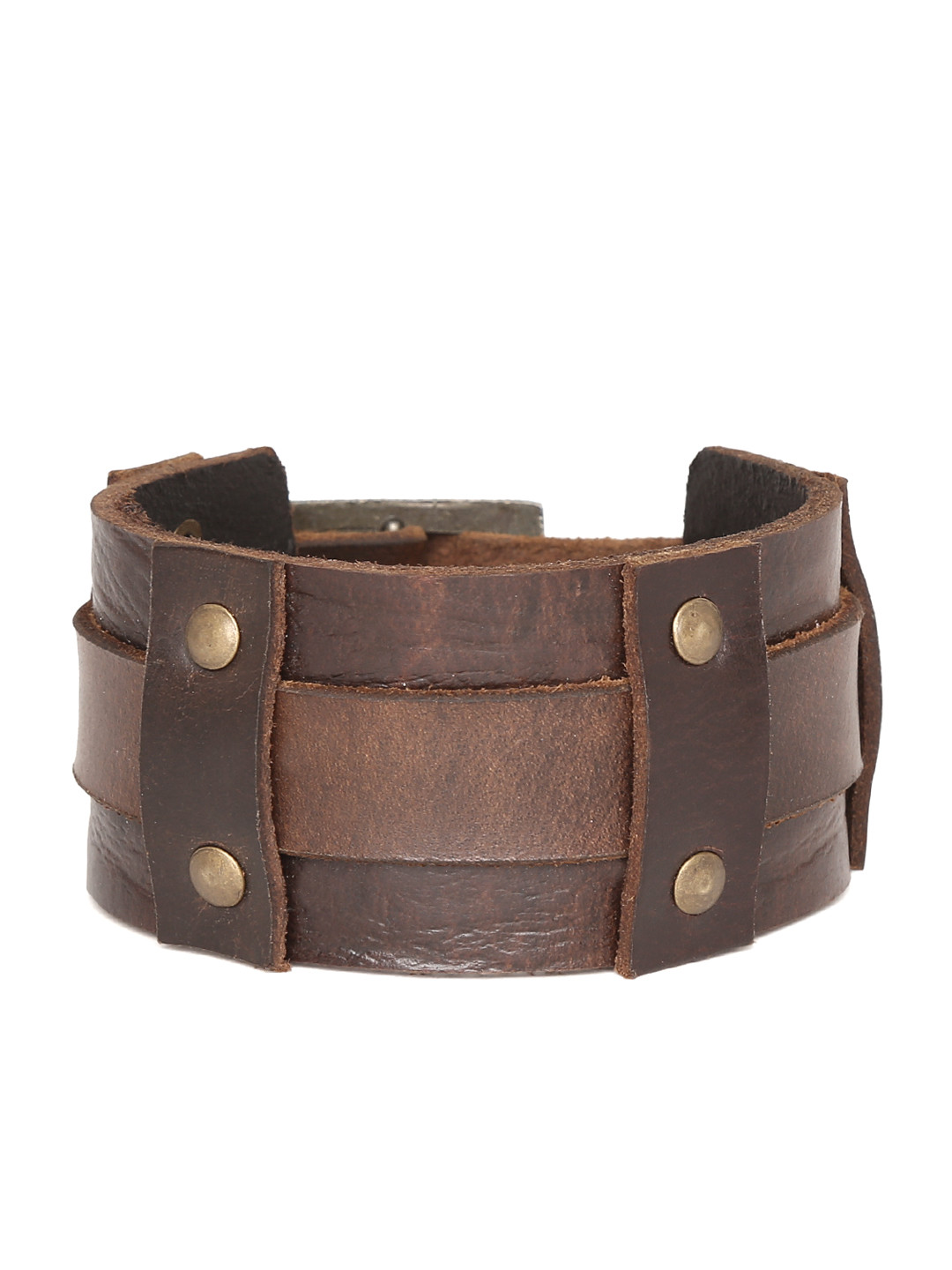 

PUNK Men Brown Leather Bracelet