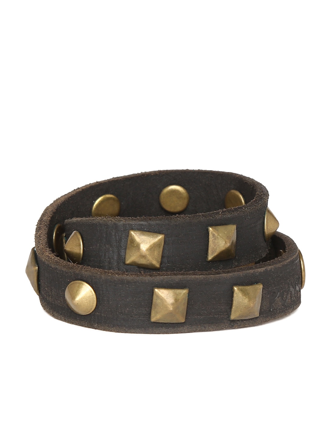 

PUNK Men Black Leather Bracelet