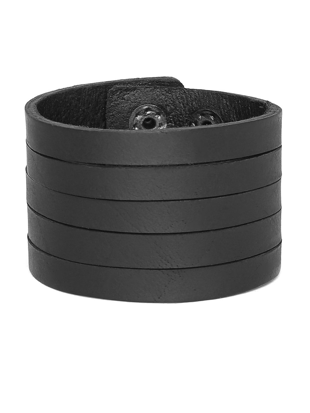 

PUNK Men Black Leather Bracelet