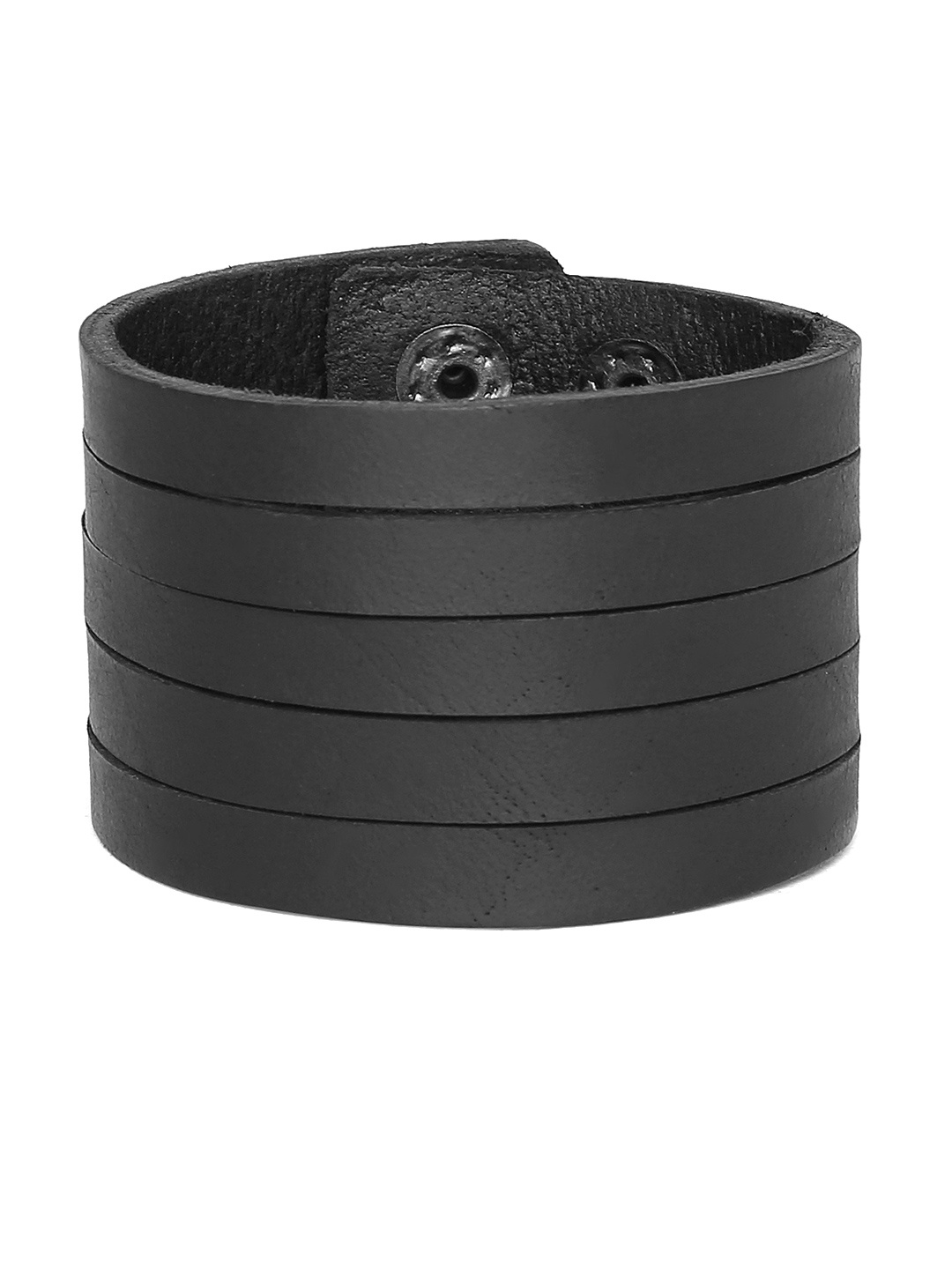 

PUNK Men Black Leather Bracelet