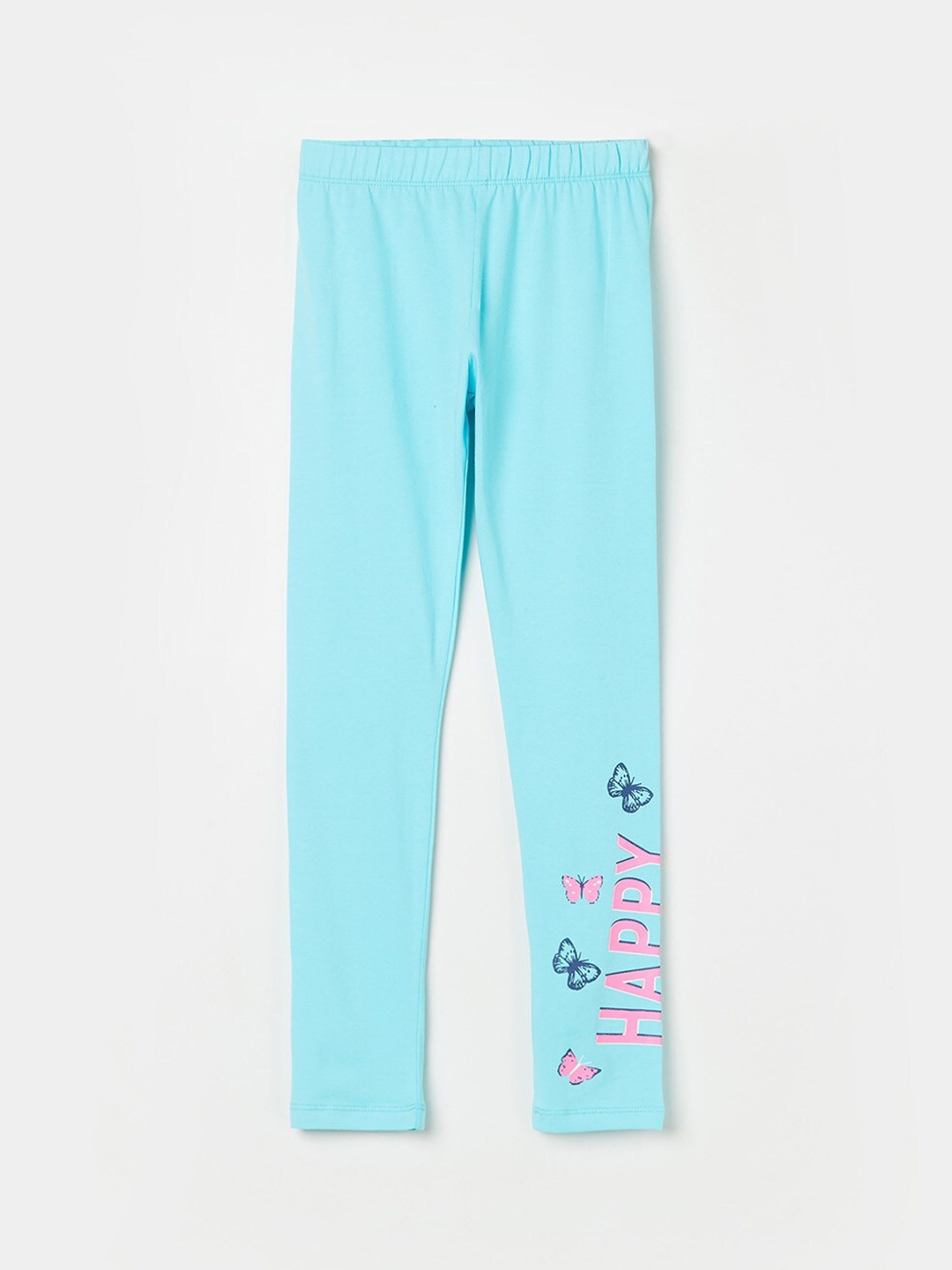 

Fame Forever by Lifestyle Girls Blue Solid Cotton Ankle Length Leggings