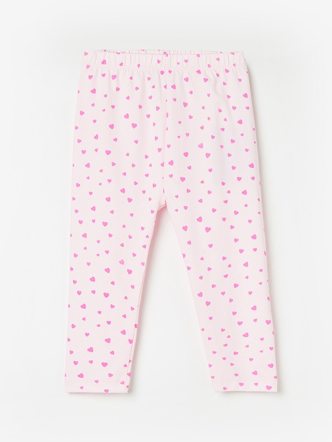 

Juniors by Lifestyle Infant Girls Pink Printed Ankle-Length Cotton Leggings