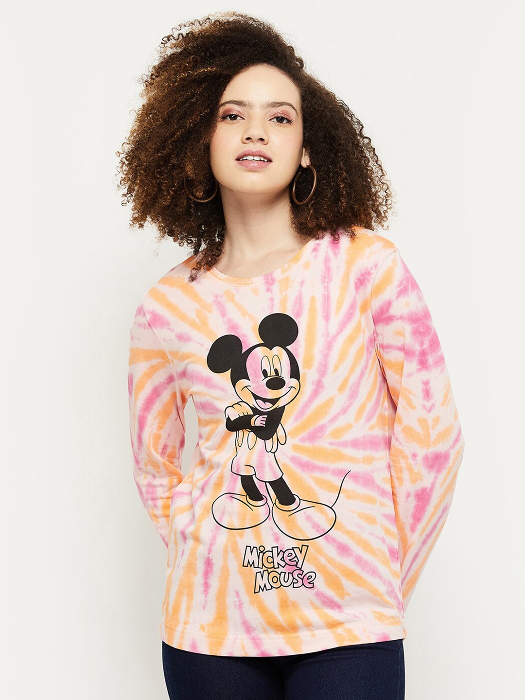 

max Women White Printed Sweatshirt