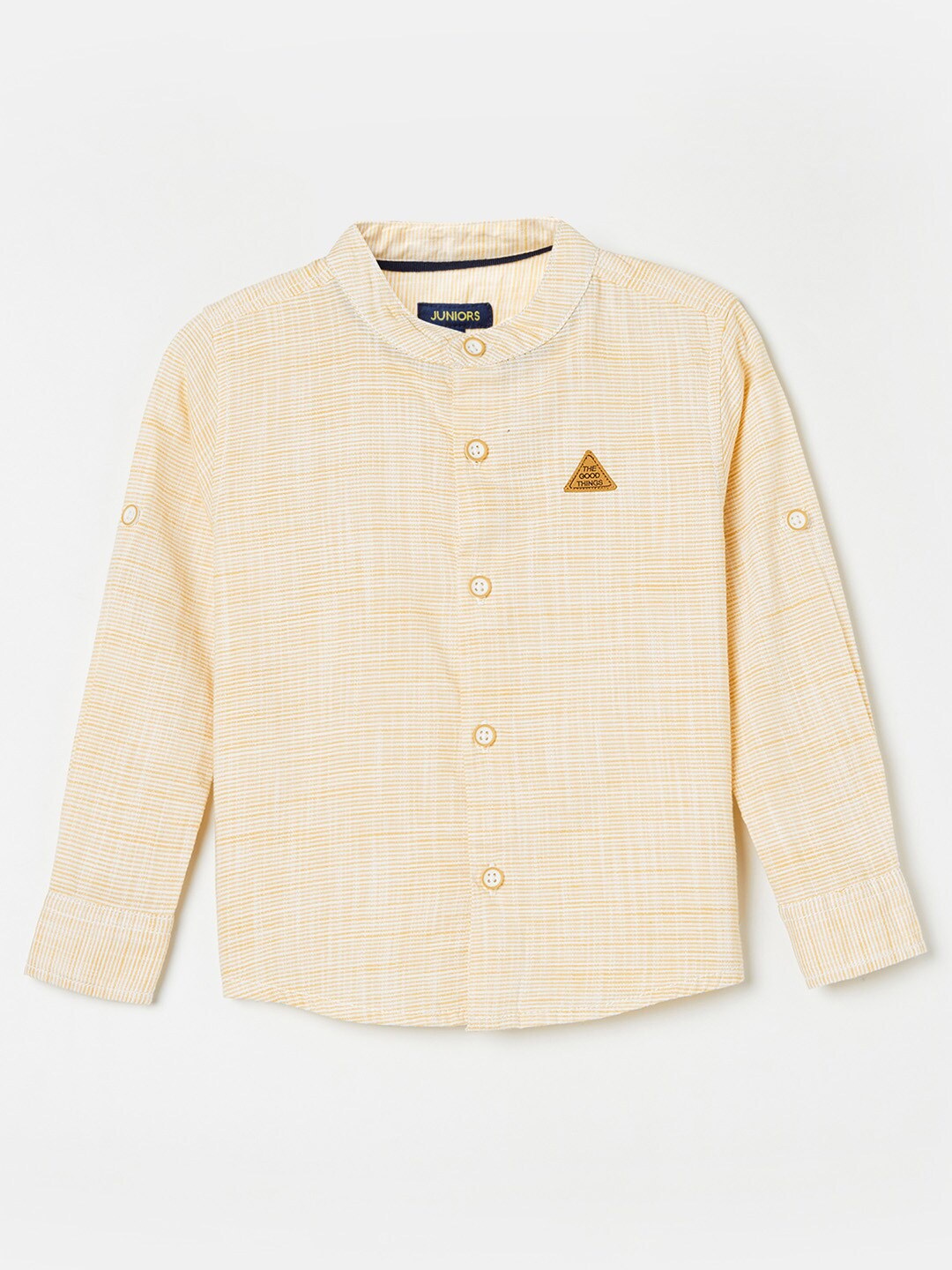 

Juniors by Lifestyle Boys Yellow Striped Casual Shirt